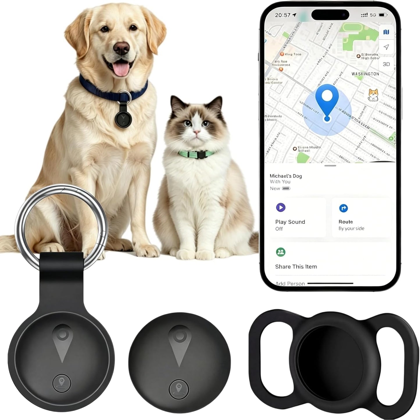 GPS Tracker for Dogs - Smart Collar with Real-Time Location.