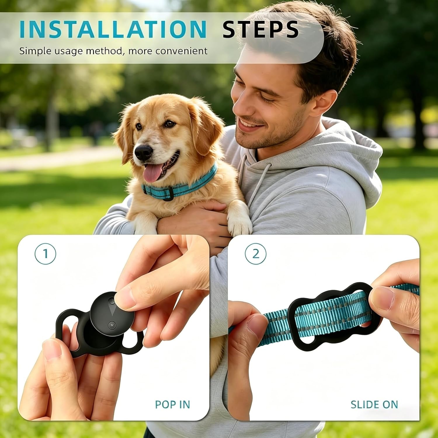 GPS Tracker for Dogs - Smart Collar with Real-Time Location.